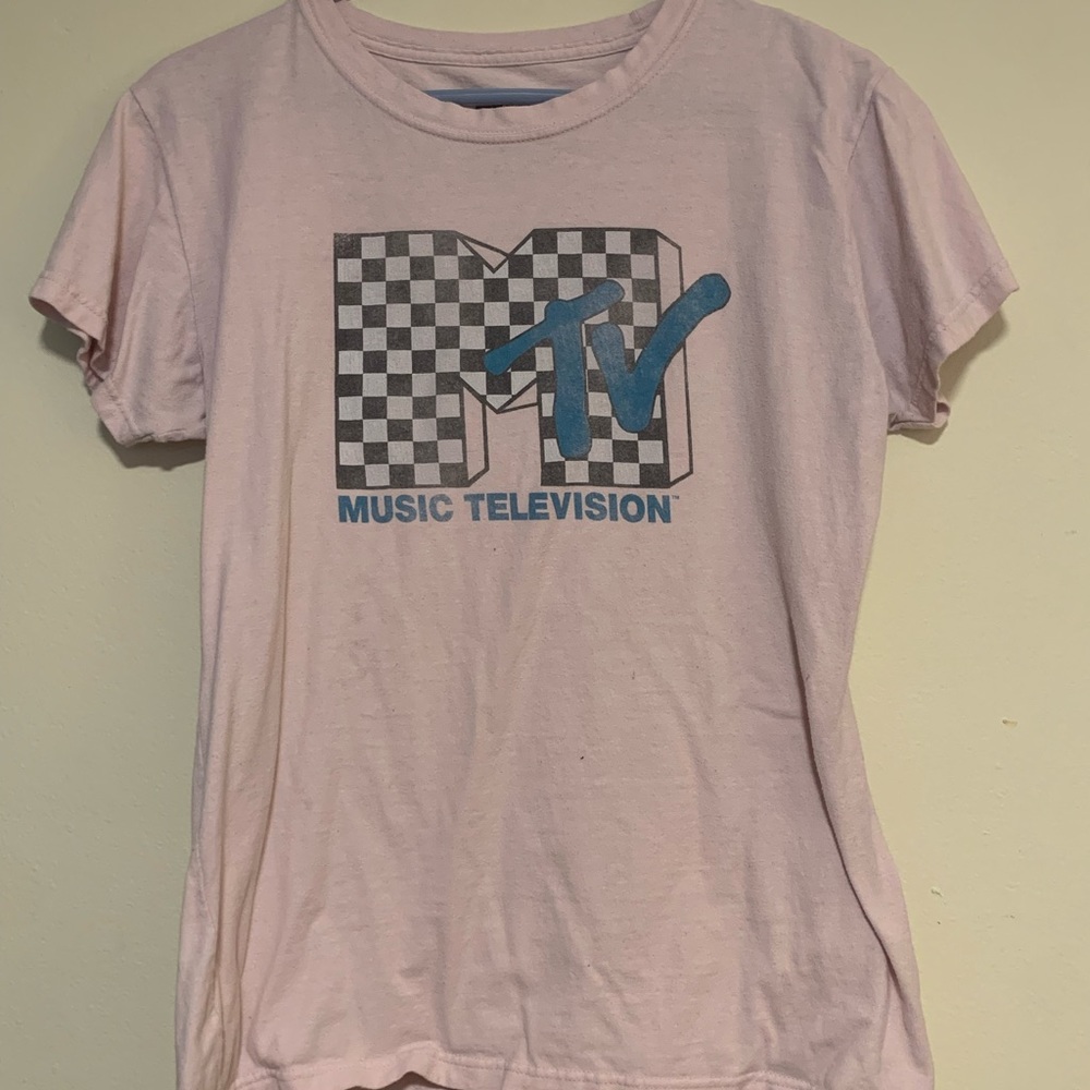 Retro Checkered Pink MTV Shirt